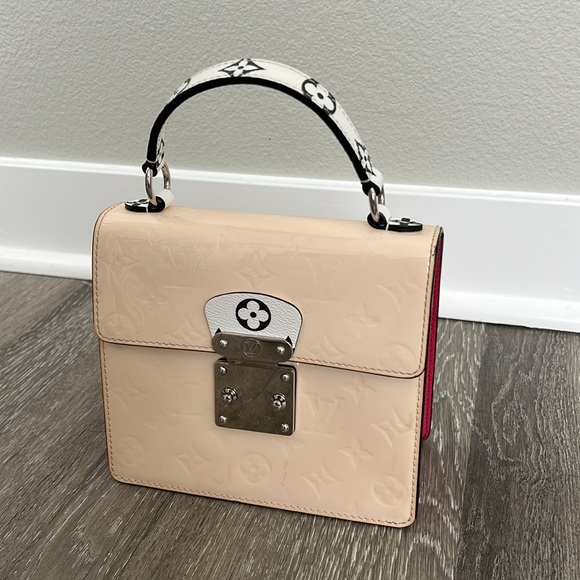 Louis Vuitton Vernis Spring Street Creme Pink White PM M90454 - Picture 2 of 15